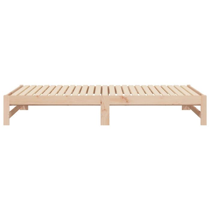 Pull-out Day Bed without Mattress 2x(90x200) cm Solid Wood Pine