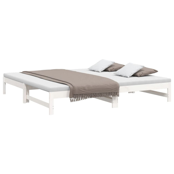 Pull-out Day Bed without Mattress White 2x(90x200) cm