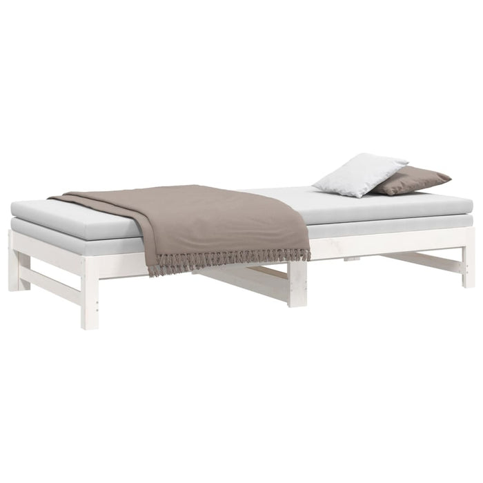 Pull-out Day Bed without Mattress White 2x(90x200) cm