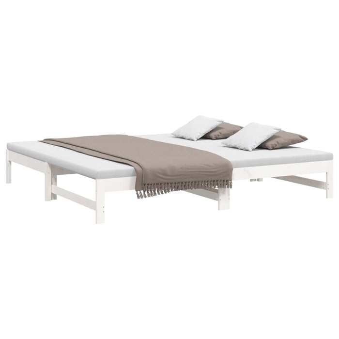 Pull-out Day Bed without Mattress White 2x(80x200) cm