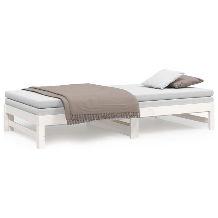 Pull-out Day Bed without Mattress White 2x(80x200) cm