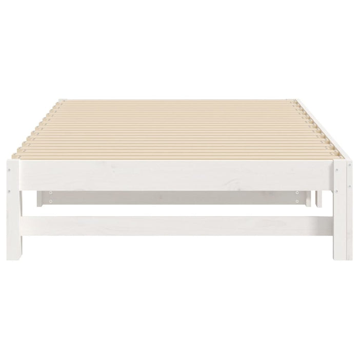 Pull-out Day Bed without Mattress White 2x(80x200) cm