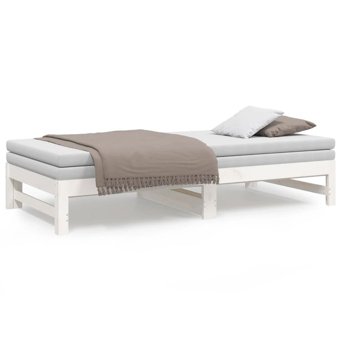 Pull-out Day Bed without Mattress White 2x(90x190) cm