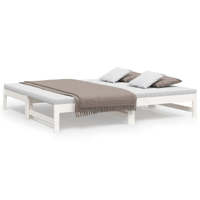 Pull-out Day Bed without Mattress White 2x(75x190) cm