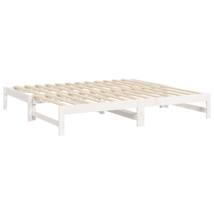 Pull-out Day Bed without Mattress White 2x(75x190) cm