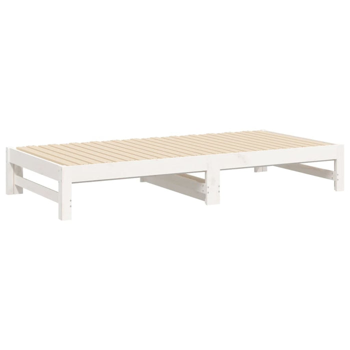 Pull-out Day Bed without Mattress White 2x(75x190) cm