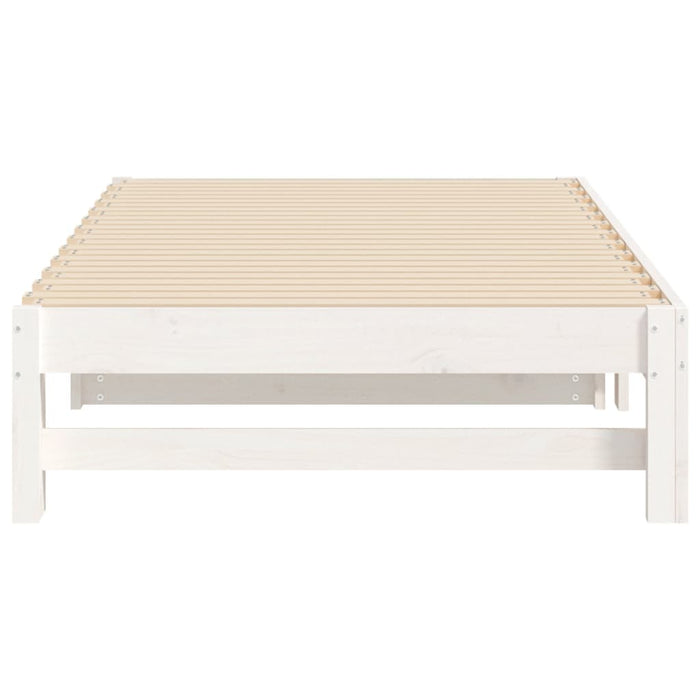 Pull-out Day Bed without Mattress White 2x(75x190) cm