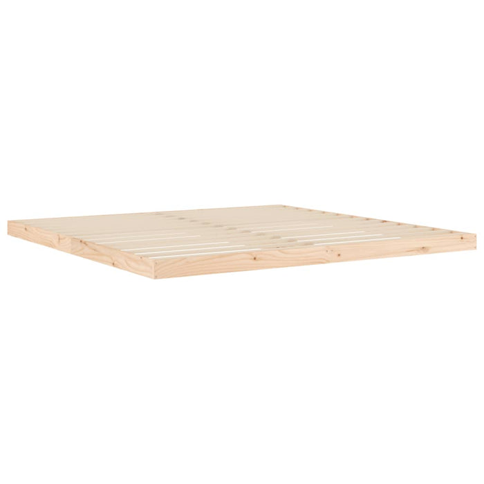 Bed Frame without Mattress 200x200 cm Solid Wood Pine