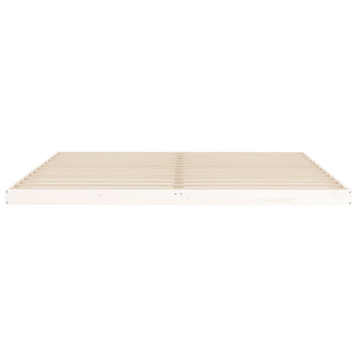 Bed Frame without Mattress White 200x200 cm Solid Wood Pine