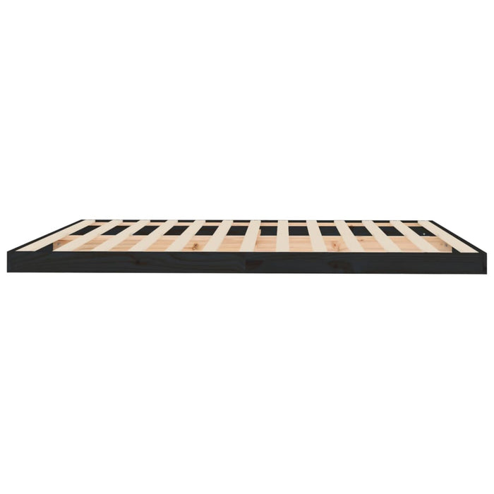 Bed Frame without Mattress Black 180x200 cm Super King  Solid Wood Pine