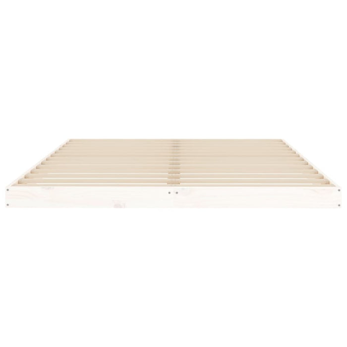 Bed Frame without Mattress White 140x200 cm Solid Wood Pine