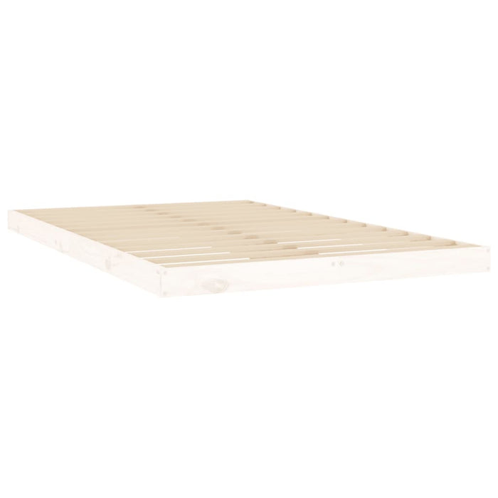 Bed Frame without Mattress White 120x200 cm Solid Wood Pine