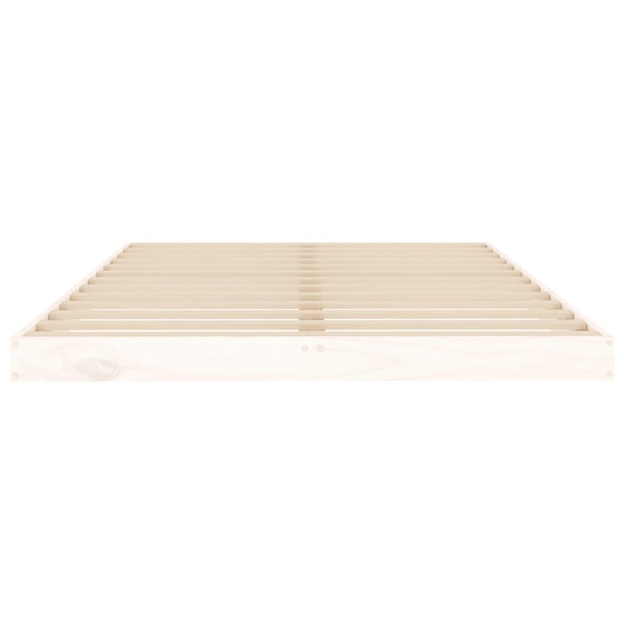 Bed Frame without Mattress White 120x200 cm Solid Wood Pine