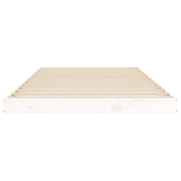 Bed Frame without Mattress White 100x200 cm Solid Wood Pine