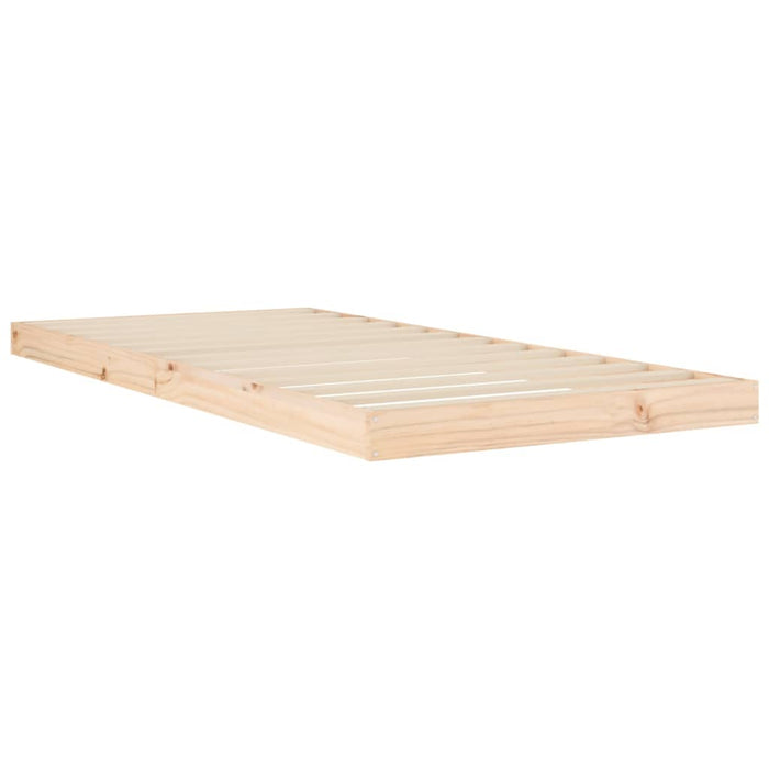 Bed Frame without Mattress 90x200 cm Solid Wood Pine