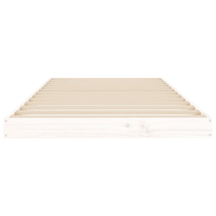 Bed Frame without Mattress White 90x200 cm Solid Wood Pine