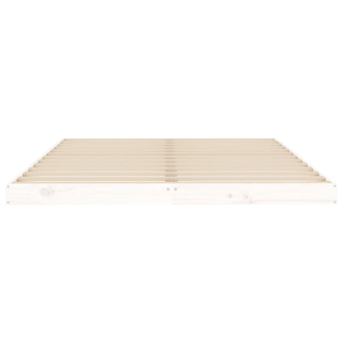 Bed Frame without Mattress White 140x190 cm Solid Wood Pine