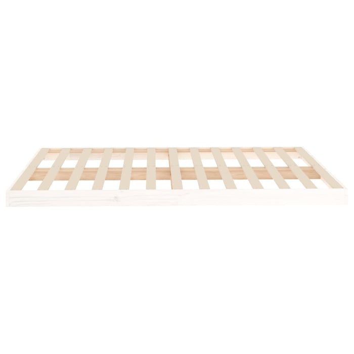 Bed Frame without Mattress White 140x190 cm Solid Wood Pine