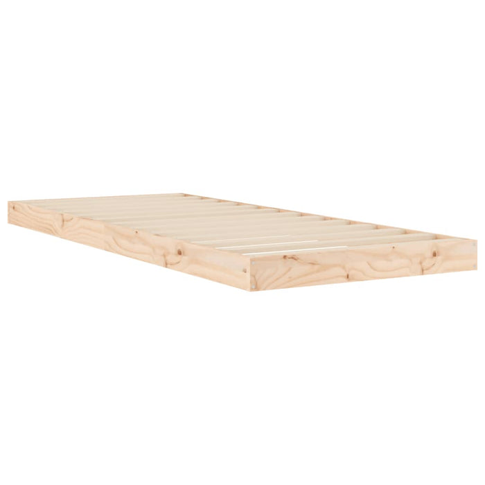 Bed Frame without Mattress 75x190 cm Small Single Small Single Solid Wood Pine