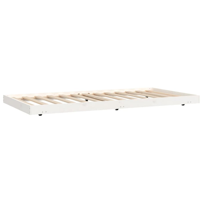 Bed Frame without Mattress White 100x200 cm Solid Wood Pine