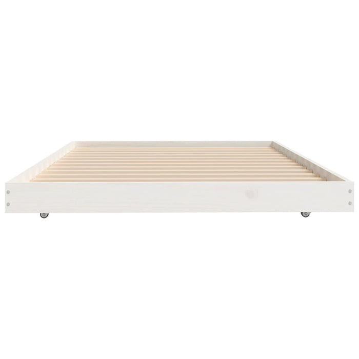 Bed Frame without Mattress White 100x200 cm Solid Wood Pine