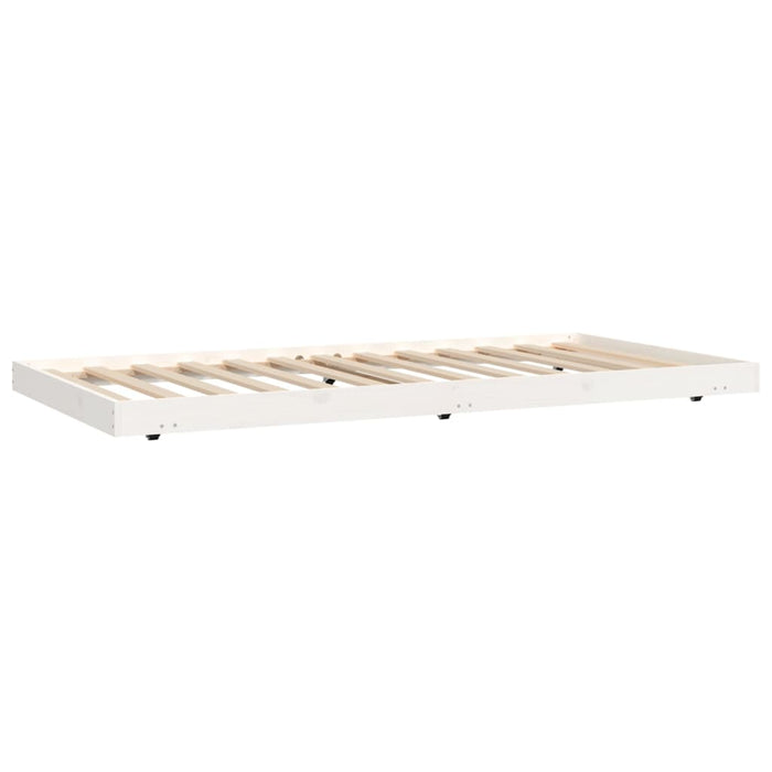 Bed Frame without Mattress White 90x200 cm Solid Wood Pine