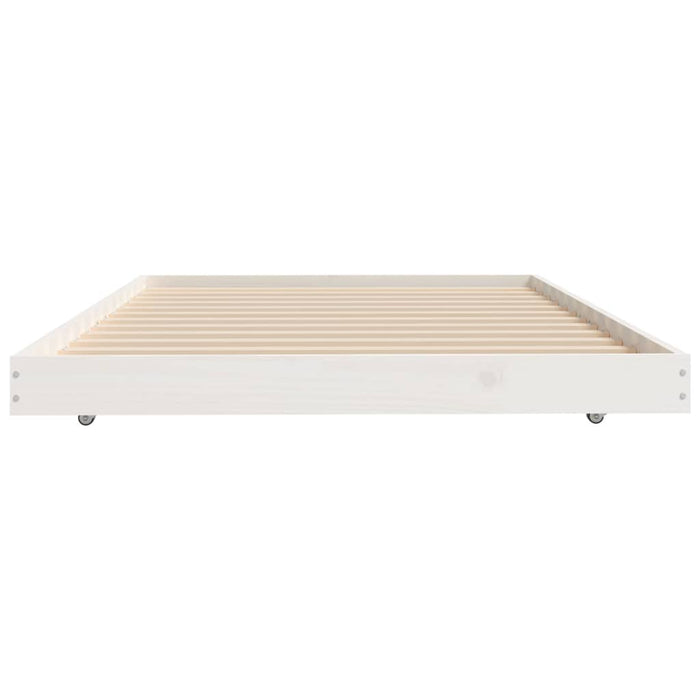 Bed Frame without Mattress White 90x200 cm Solid Wood Pine