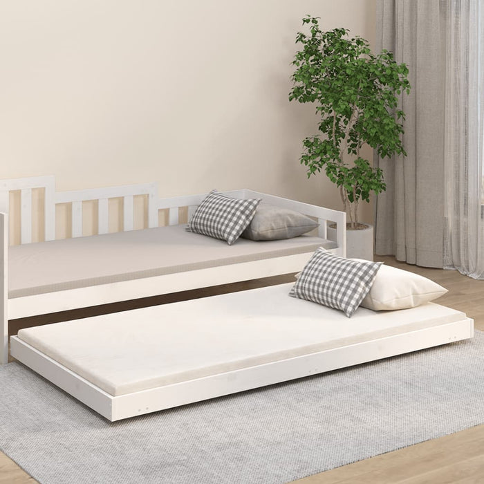 Bed Frame without Mattress White 80x200 cm Solid Wood Pine