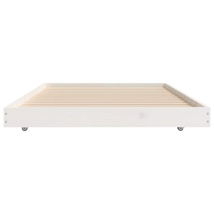 Bed Frame without Mattress White 90x190 cm Single Solid Wood Pine