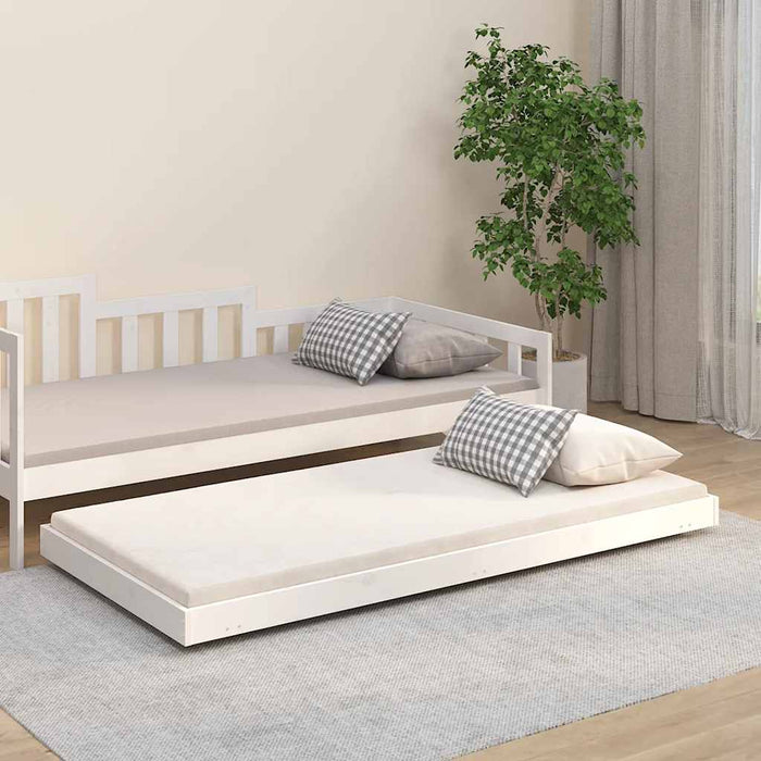 Bed Frame without Mattress White 90x190 cm Single Solid Wood Pine