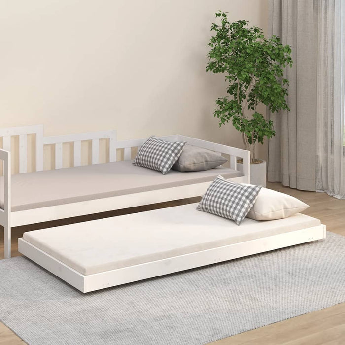 Bed Frame without Mattress White 75x190 cm Small Single Solid Wood Pine