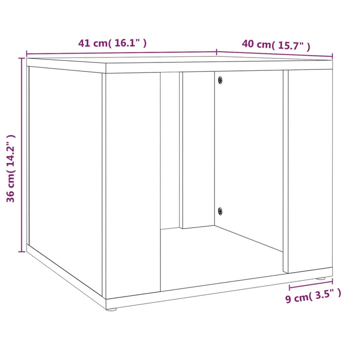 Noptiera Gri Beton 41x40x36 cm Lemn de inginerie