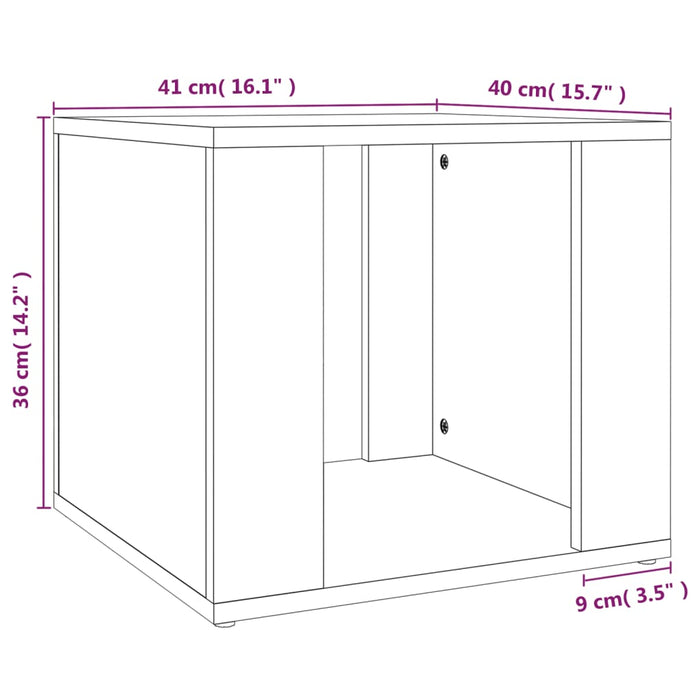 Noptiera Stejar Afumat 41x40x36 cm Lemn De Inginerie