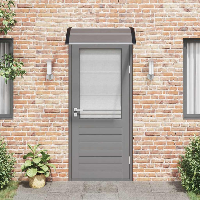 Door Canopy Black 100x75 cm Polycarbonate