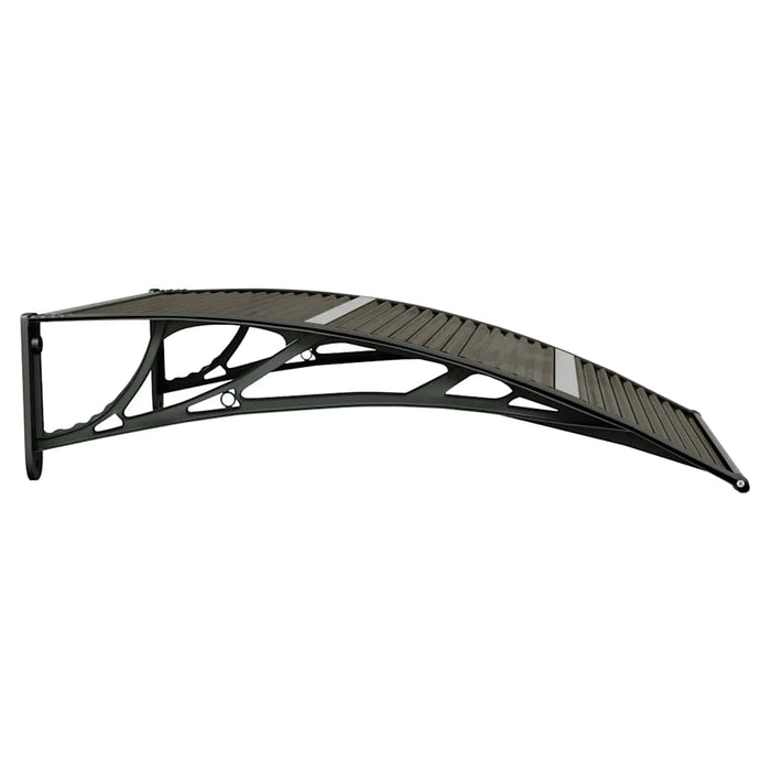 Door Canopy Black 100x75 cm Polycarbonate