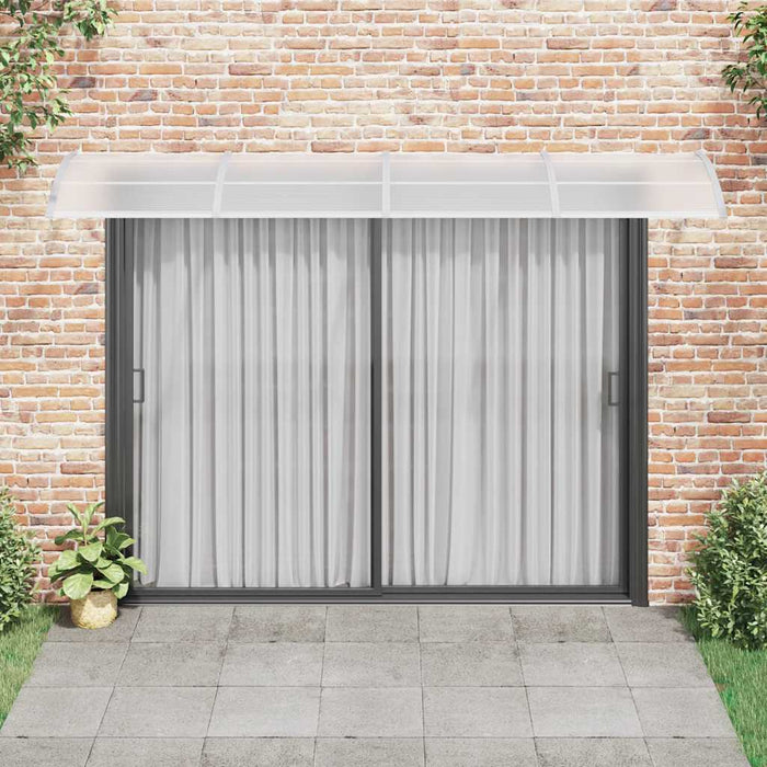 Door Canopy Grey 350x100 cm Polycarbonate