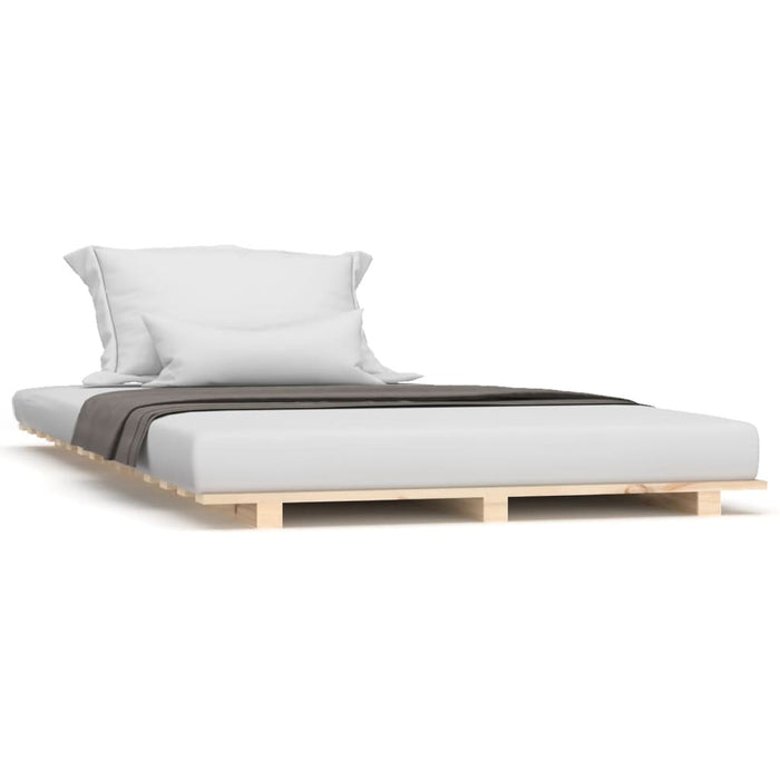 Bed Frame without Mattress 90x200 cm Solid Wood Pine