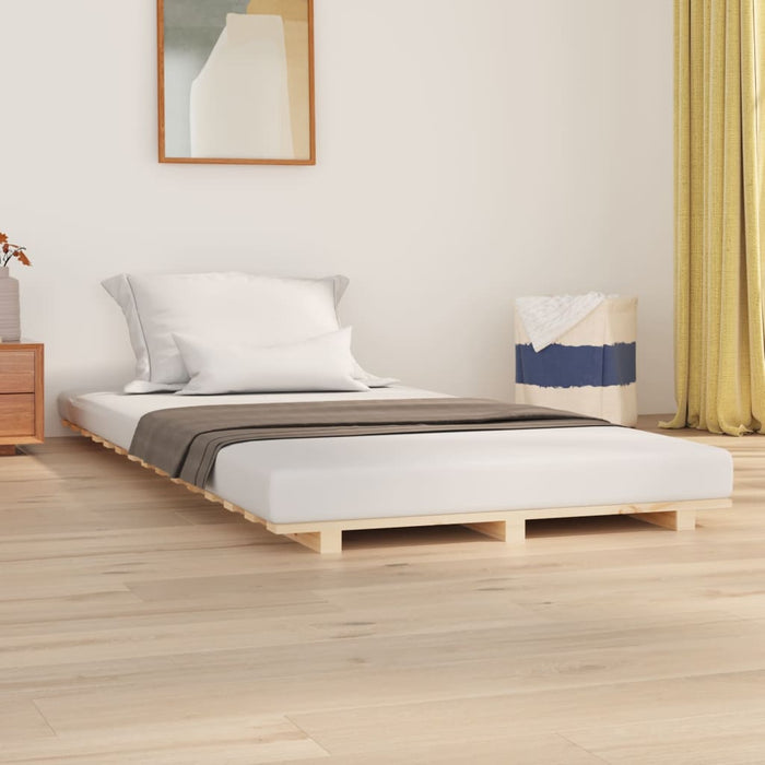 Bed Frame without Mattress 90x200 cm Solid Wood Pine