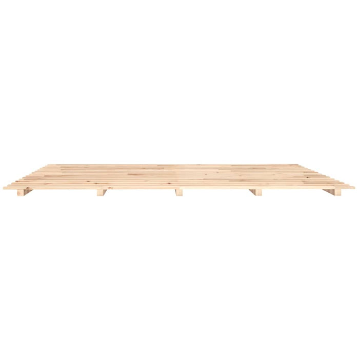 Bed Frame without Mattress 200x200 cm Solid Wood Pine