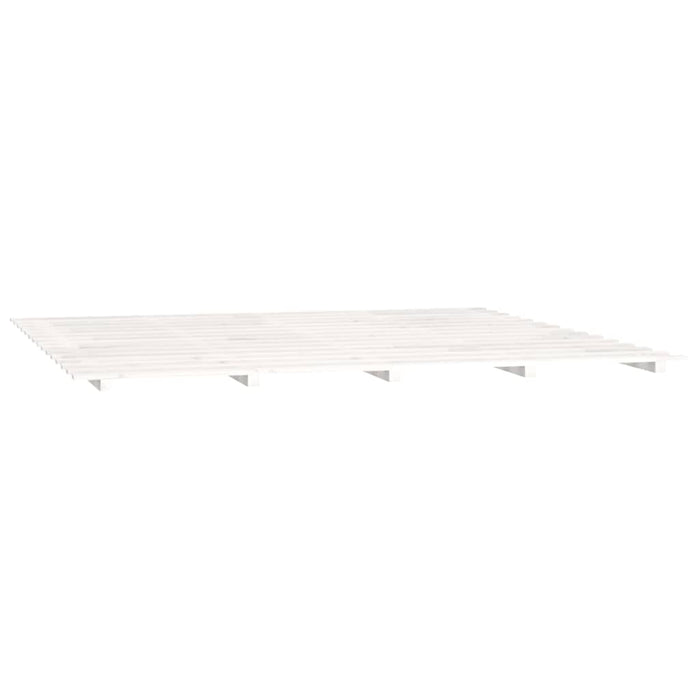 Bed Frame without Mattress White 160x200 cm Solid Wood Pine