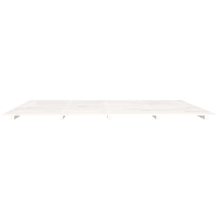 Bed Frame without Mattress White 160x200 cm Solid Wood Pine