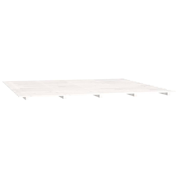 Bed Frame without Mattress White 180x200 cm Super King Solid Wood Pine