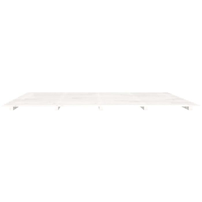 Bed Frame without Mattress White 180x200 cm Super King Solid Wood Pine