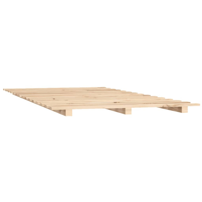 Bed Frame without Mattress 140x190 cm Solid Wood Pine