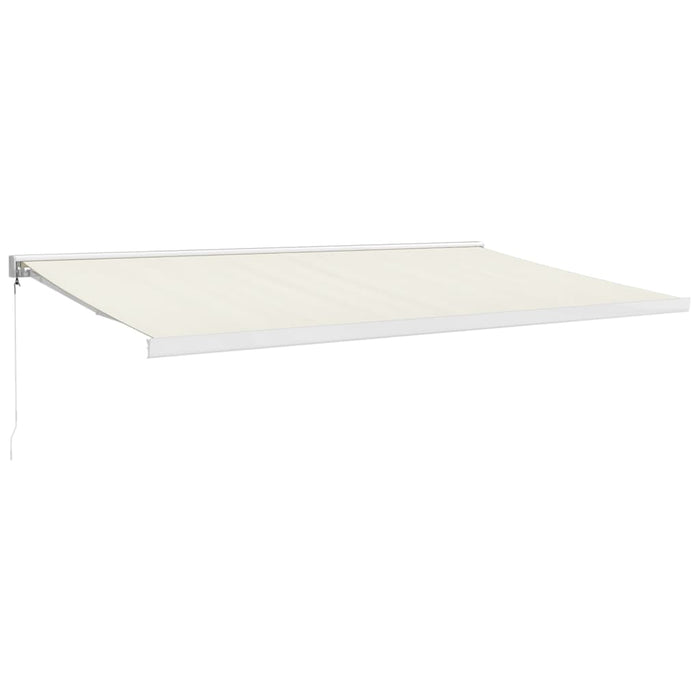 Retractable Awning Cream 5x3 m Fabric and Aluminium