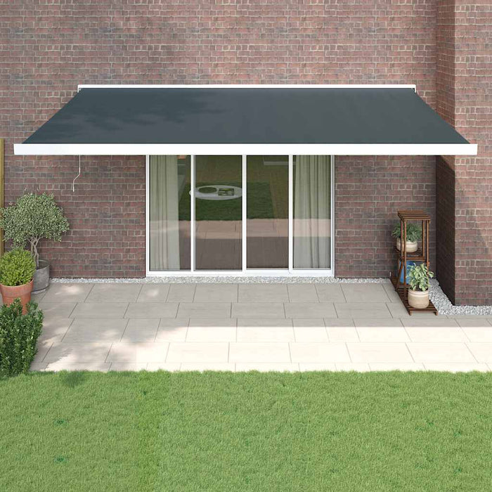 Retractable Awning Anthracite 5x3 m Fabric and Aluminium