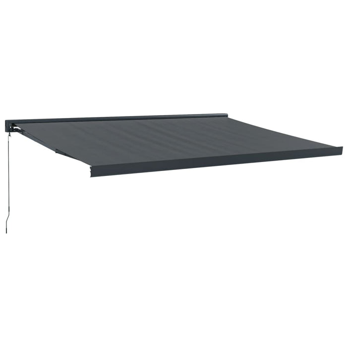 Retractable Awning Anthracite 4.5x3 m Fabric and Aluminium