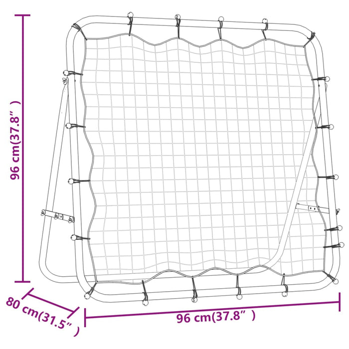 Регулируема футболна топка Kickback Rebounder 96x80x96 cm Стомана и PE