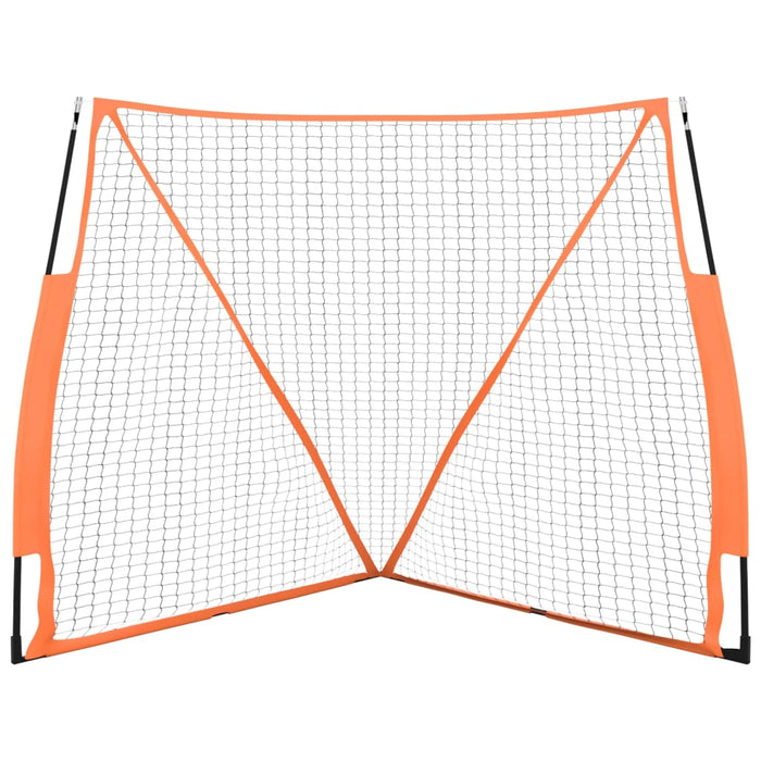 Portable Baseball Net Orange&Black 183x182x183cm Steel&Polyester