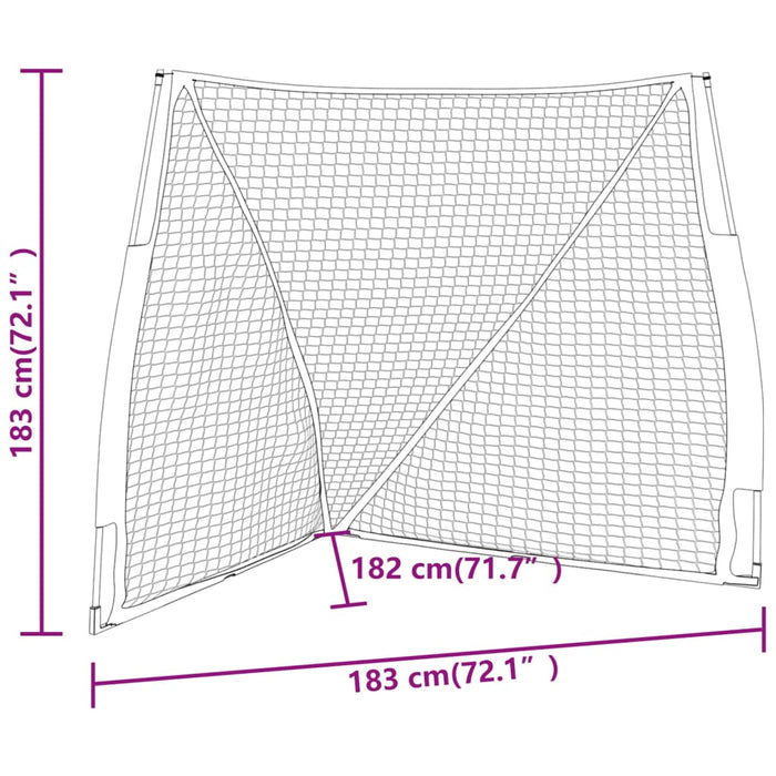 Portable Baseball Net Orange&Black 183x182x183cm Steel&Polyester